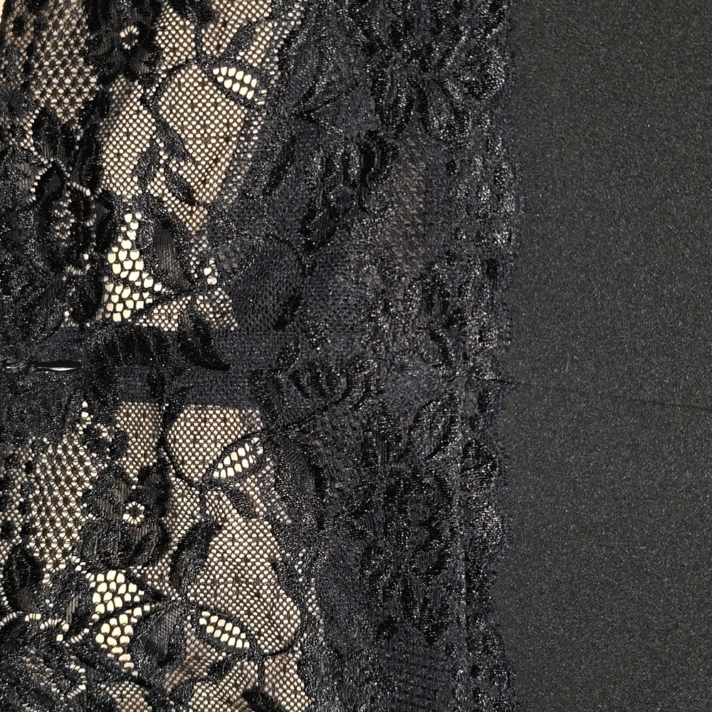 Elegant Black Lace Slip Dress HAUTE MONDE - Picture 3 of 4